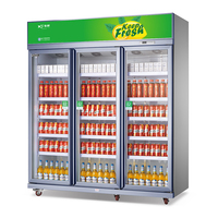 Réfrigérateur commercial à porte vitrée, vitrine réfrigérée, présentoir multi-niveaux transparent pour boissons, coca, soda