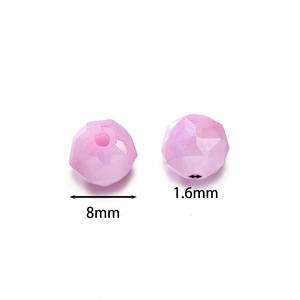 Perles en verre cristal 8 mm rondes irisées teintées à l'eau pour la fabrication de bracelets, kit de matériel pour accessoires de bijoux DIY - Product Image 2