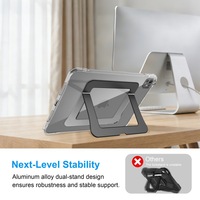 Étui pour tablette Ealysun pour iPad Mini7/6 2024/2021 avec support AL et couverture protectrice transparente à coussin d'air 26.3x21
