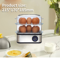 Haute qualité maison Portable Commercial automatique 8 oeufs Mini cuiseur à oeufs Machine électrique chaudière en acier inoxydable rapide cuiseur à oeufs