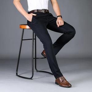 Pantalones casuales de negocios de alta calidad para hombre, pantalones de pierna recta, pantalones ajustados elásticos - Product Image 5