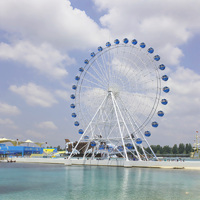 Grande Roue en Acier pour Parc d'Attractions 30m 42m 50m 65m 88m, Attraction Extérieure Géante avec Éclairage LED et 72 Sièges
