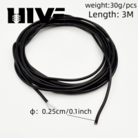 Câble de connexion blindé pour micro de guitare électrique, fil flexible en cuivre pur monoconducteur + fil de terre, 26AWG, noir