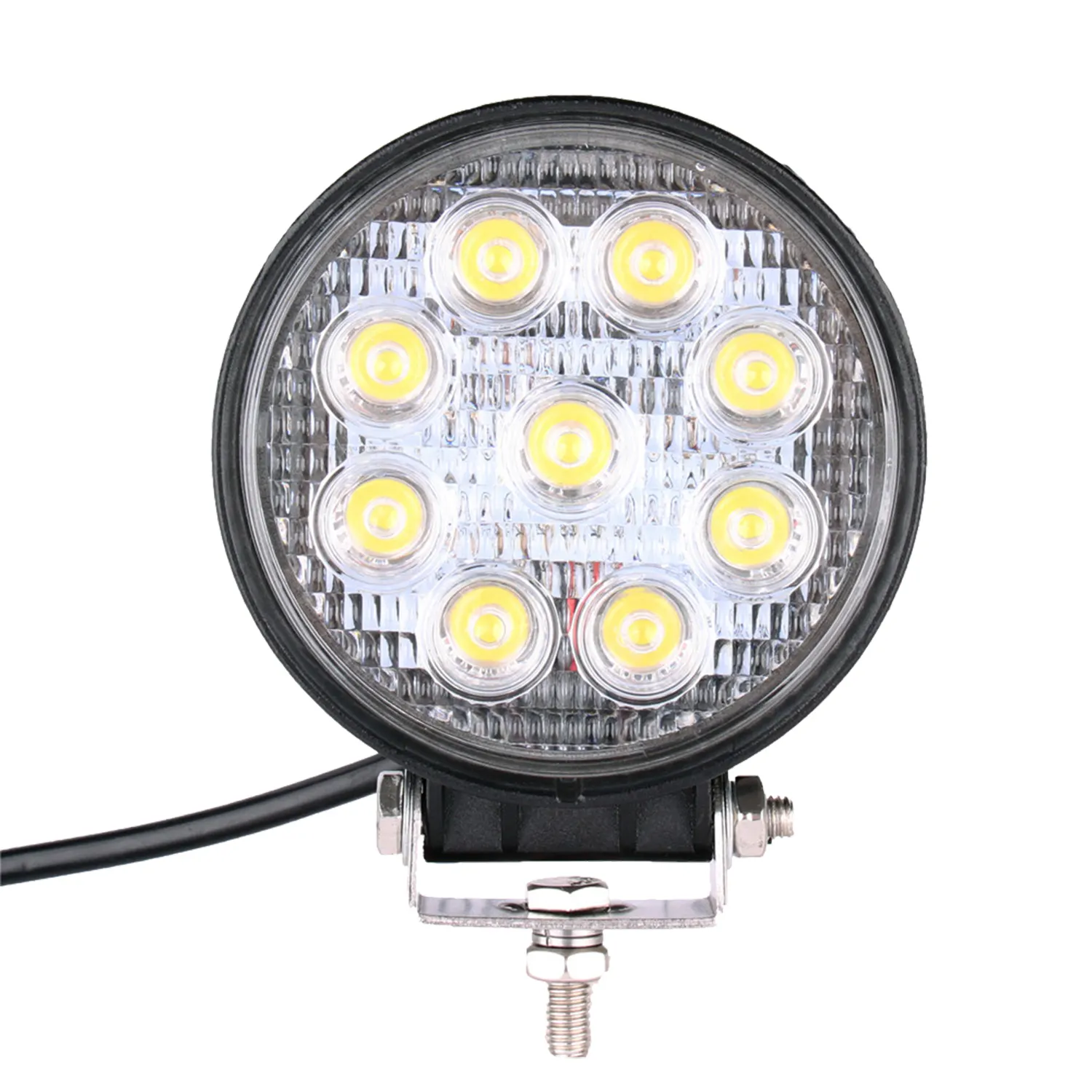 4.3 pouces rond 27W 2376LM Led lampe de travail 12V 24V inondation/faisceau de tache Led lumière de travail pour SUV camions lumière tout-terrain