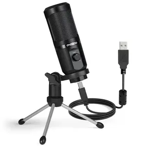 MAONO-Microphone de Studio à condensateur USB, avec Gain de Microphone, pour enregistrement, radiodiffusion, enregistrement