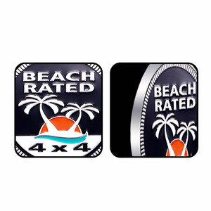 Gran oferta de fábrica, emblema de playa personalizado, pegatina de coche de forma redonda de Metal nominal <span class=keywords><strong>4X4</strong></span> para JEEP, insignia todoterreno, venta al por mayor - Product Image 2