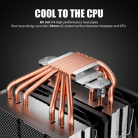 Refroidisseur d'air pour processeur UpHere, 6 caloducs, double tour, ventilateur de refroidissement CPU PWM 120 mm, silencieux, pour LGA1851, 1700, AM5, AM4