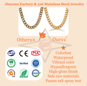 Collier Chaîne Trombone Personnalisé en Acier Inoxydable 304 Argenté Pour Femme, Bijou de Mode Minimaliste et Tendance, Étanche et Plaqué Or 18K PVD - Product Image 3