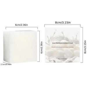 Usine 100g nettoyage de la peau soie protéine Essence savons fabrication <span class=keywords><strong>exfoliant</strong></span> <span class=keywords><strong>savon</strong></span> au <span class=keywords><strong>lait</strong></span> de chèvre - Product Image 2