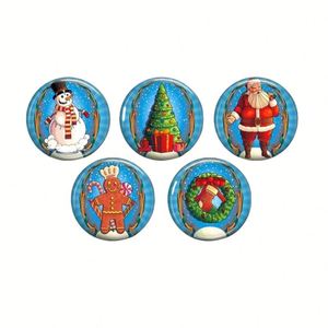 Round 3D Art Deco Epoxy <b>Fridge</b> <b>Magnets</b> Magnetic Sticker Customized Logo Multi-piece Package Decorative Christmas Gift - Product Image 4