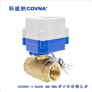 Vanne de régulation de débit d'eau électrique en laiton COVNA série 15N DN20 3/4 pouce 3 voies 12V DC CR2 2 fils à retour automatique - Product Image 1