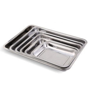 Plaque de cuisson en acier inoxydable 304 pour gâteaux, pains, biscuits, plateaux de cuisine pour fruits - Plat métallique durable pour la cuisson et le service - Product Image 2