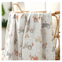 Kangobaby Vente en gros Impression personnalisée pour bébé Matériaux en coton bambou Couvertures d'emmaillotage douces et respirantes