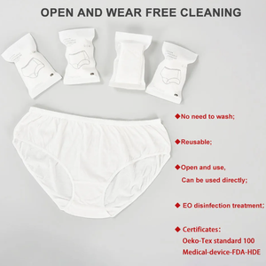 Ropa Interior Desechable de Algodón para Mujer, Bragas Desechables de Cintura Alta para Viajes, <span class=keywords><strong>Hospital</strong></span>, Maternidad - Product Image 5