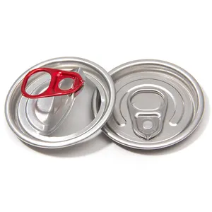 200 202 Dia Silver Black Orange Colored Printing Aluminum Lids Easy Open Ends