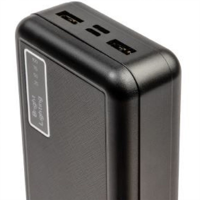 20000mAh High Capacity Power Bank with Built-in Type-C & USB Cables Led Display 20W/15W Output Plastic Material Portable