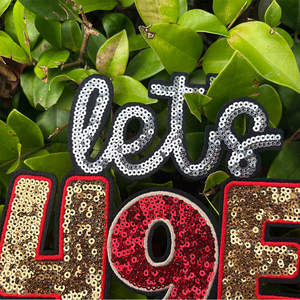 Patch con Lettere in Paillettes Personalizzate 'Let's GO 49 ERS' da Applicare con Ferro da Stiro, Patch Ricamate in Paillettes per Abbigliamento - Product Image 3
