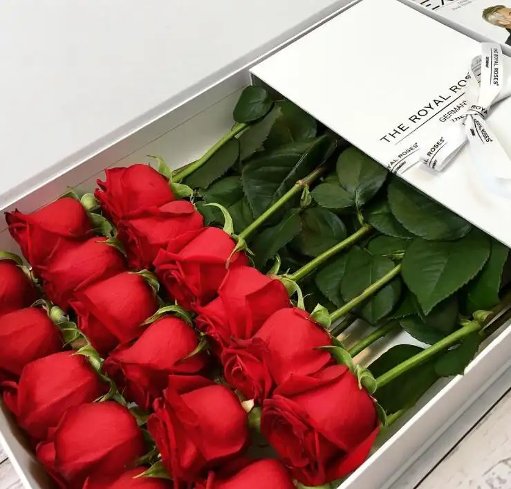 Fleurs de roses conservées qui dure un an pour préservée fleurs de mariage roses préservé rose avec boîte-cadeau