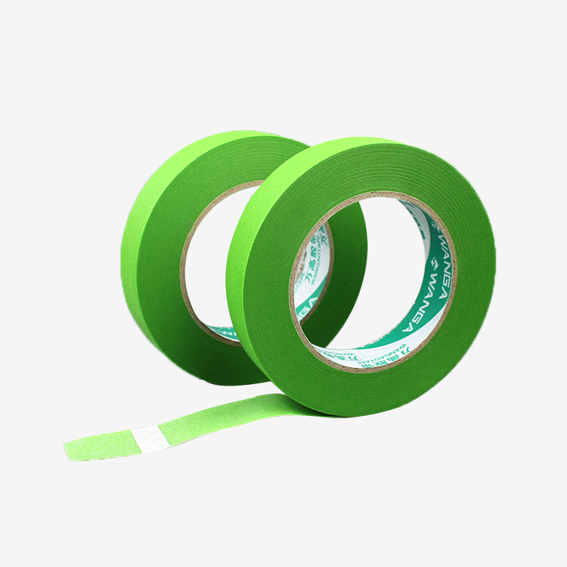 High Temperature Automotive Custom Manufacturer Masking Tape Green UV Crepe Paper 60 Days Waterproof Acrylic Pressure Sensitive