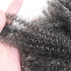 Salt and Pepper Afro Kinky Bulk Human Hair <strong>Grey</strong> Color for Braiding <strong>Braids</strong> 50gram - Product Image 3