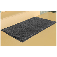 Tapis d'entrée moderne en polyester/PVC, lavable, antidérapant, avec motif jacquard ananas et coussinets