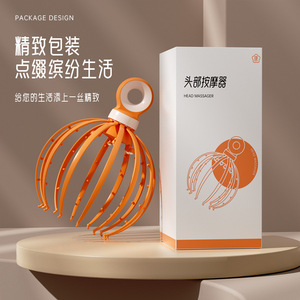 Masajeador de cabeza con forma de pulpo de 20x16 cm para aliviar el estrés y masajes de salud - Product Image 1