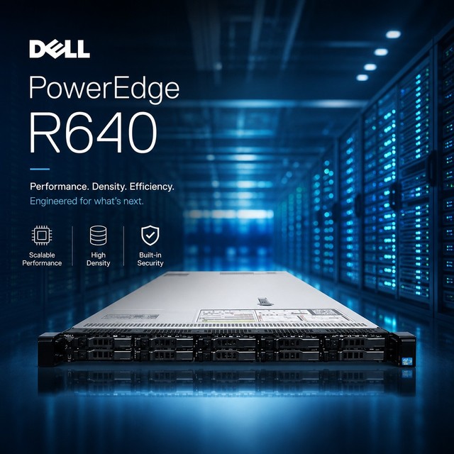 Original for PowerEdge R640 1U Rack-Mounted Server with Intel Xeon Scalable Processors in Stock Ready to Ship
