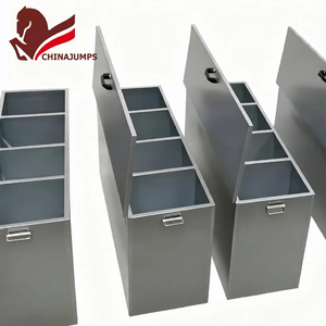 Durable Galvanized Steel <strong>Horse</strong> <strong>Feed</strong> Storage <strong>Bin</strong> with Large Capacity Design for Outdoor Equestrian Farms and Stables Use - Product Image 1