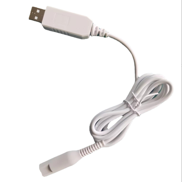 Black and White Color 1m 12V USB Charger Cable for Braun Shaver S3 S5 S6 S7 S8 S9