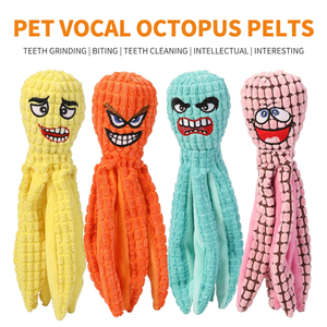 <b>Plush</b> Octopus Toy For Pets Orange Durable Squeaky Sound Making Dog Chew Toy Dropshipping - Product Image 2