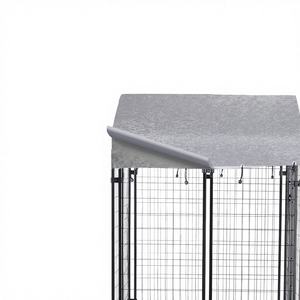 Enceinte en treillis métallique soudé en acier galvanisé robuste <span class=keywords><strong>Cage</strong></span> pour chien <span class=keywords><strong>Zoo</strong></span> extérieur Caisse pour animaux Maison pour chien Chenil avec toit - Product Image 5