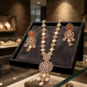 Venta al por mayor de collares de oro laminado de 14K, 18K, 24K, conjunto de joyería turca tradicional, joyería de moda de latón dorado, joyería de Turquía - Product Image 2
