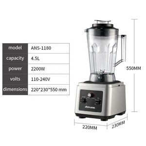 Licuadora Profesional Comercial para Frutas Frescas, Licuadora Industrial de Alta Resistencia para Smoothies, Procesador de Alimentos - Product Image 2