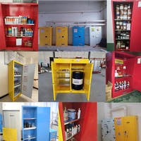 Armoire de sécurité chimique mobile de 110 gallons, verrouillable, design encastré avec roulettes pour un déplacement facile