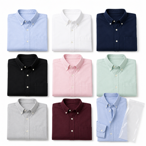 เสื้อเชิ้ตผู้ชายสีฟ้าอ่อน ผ้าฝ้ายป๊อปลิน 100% ติดกระดุม แขนยาว สีพื้น สไตล์สมาร์ทแคชชวล ผ้าทอ กันยับ ใส่ได้ในฤดูใบไม้ผลิ - Product Image 6
