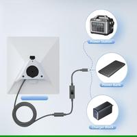 Câble de charge extérieur DC5521 vers Type C avec affichage numérique de la puissance pour mini-antenne satellite, charge rapide 100W