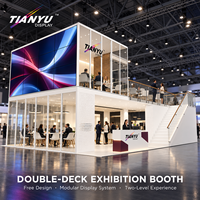 Stand d'exposition à deux étages TIANYU à montage rapide sans outils, solution pour salons professionnels, foires commerciales et conventions