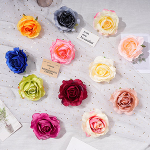 Silk Rose Hair Accessory Vintage Artificial <b>Flower</b> Realistic <b>Corsage</b> For Photography Props And Clothing Decoration - Product Image 1