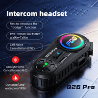 Casque d'intercom sans fil Q26 Pro avec écouteurs (plastique ABS) pour casques de moto