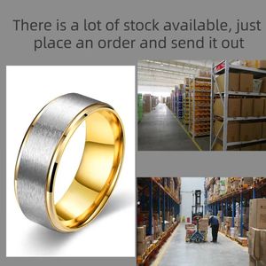 Rose Gold Plated Stainless Steel Men's Silver Color Couple <strong>Rings</strong> <strong>Blanks</strong> Popular for Christian Anniversary Jewelry Occasions - Product Image 6