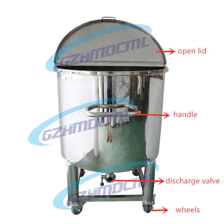 Промышленный резервуар для хранения шампуня и крема для лосьона из нержавеющей стали