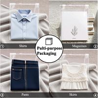 Sacs en cellophane auto-adhésifs 12 x 16 pouces, emballage transparent réutilisable pour vêtements, 100 pièces, fermeture sur trois côtés, plastique polyester Bopp