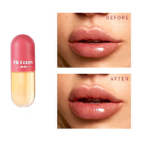 Gloss à lèvres repulpant mini capsule Fit Colors, hydratant, transparent, changeant de couleur en fonction de la température, brillant à lèvres liquide