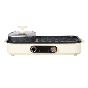 OEM 2 in 1 PTFE Smokeless <b>Electric</b> Grill <b>Pan</b> 2026 Trending Non-Stick Hot Pot Integrated Cover Adjustable Temperature Control - Product Image 1