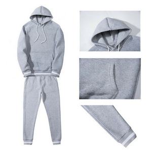 Slim Fitness Chándales Ropa deportiva Entrenamiento y Jogging Wear 2PCs Conjuntos de alta calidad OEM Diseño de logotipo personalizado Trajes de lana de algodón - Product Image 5