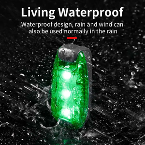 Лидер продаж, мини-светодиодный мигающий спортивный защитный фонарь, металлический велосипедный задний сигнализатор для езды, бега, ночного велоспорта со шлемом - Product Image 2