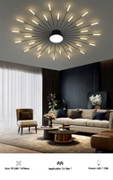Plafonnier de feux d'artifice d'intérieur de concepteur moderne de luxe pour la décoration de salon d'hôtel de villa