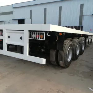 Vehicle Master 30-80 Tons 2 3 4 Axles Flatbed 20ft 40ft 45ft Container Semi Truck Trailer Or Flatbed Cargo Semi Truck Trailer