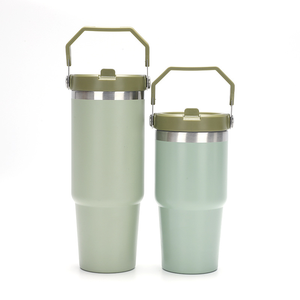 20oz 30oz Large Tumbler Handle 304 Stainless Steel Vacuum Insulated Eco-Friendly Mug Lid Travel <b>Thermos</b> 6 Hours Boiling Water - Product Image 6