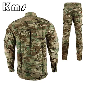KMS ขายร้อนมืออาชีพพรางเสื้อผ้าที่กําหนดเองการล่าสัตว์กลางแจ้ง Breathable เสื้อผ้ายุทธวิธีชุดเครื่องแบบ